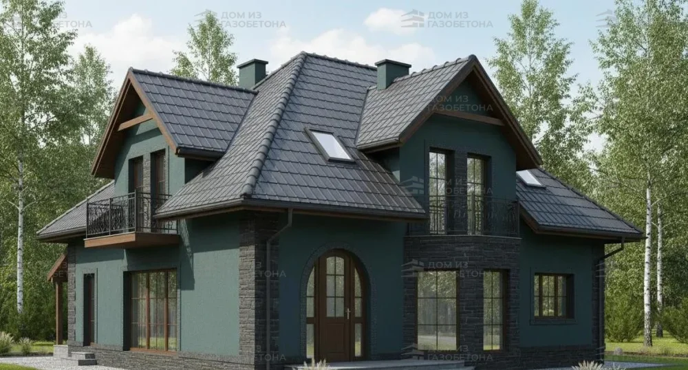 Проект Двухэтажный дом 10 на 12, 165 м2