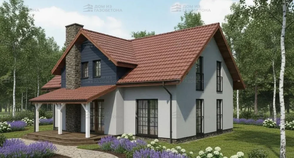 Проект Двухэтажный дом 13 на 10, 166 м2