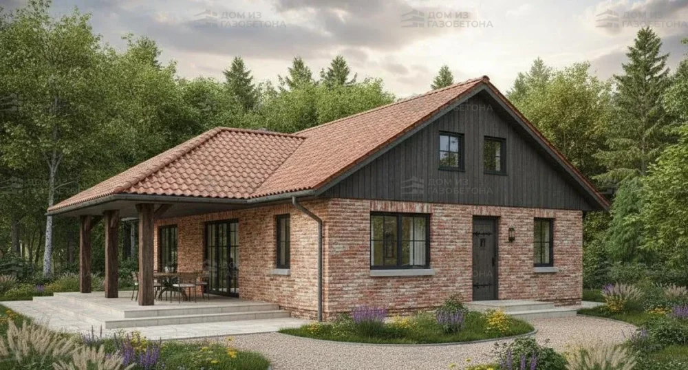 Проект Одноэтажный дом 14 на 14, 143 м2