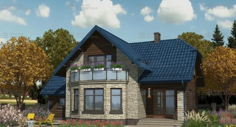 Проект Двухэтажный дом 12 на 13, 197 м2