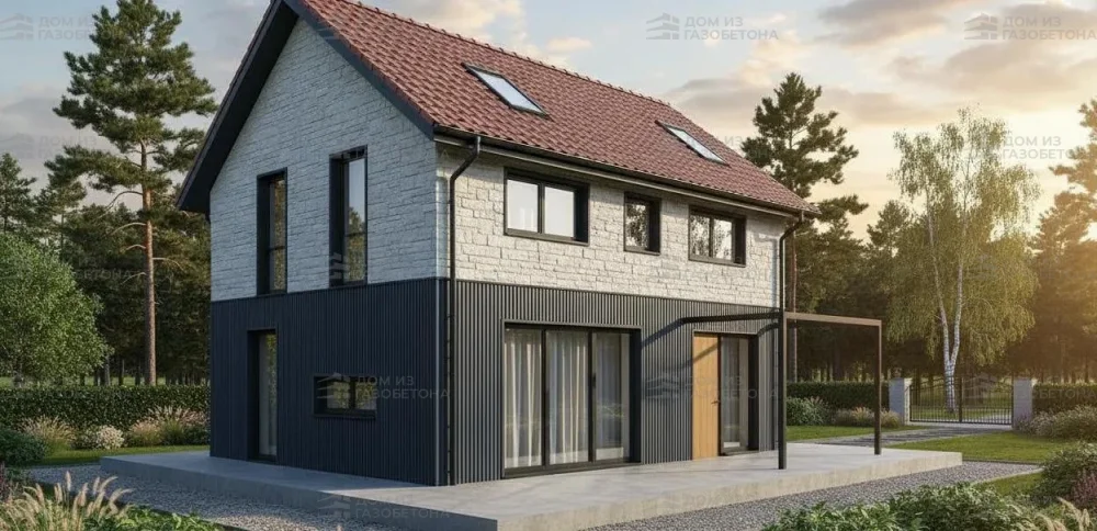 Проект Двухэтажный дом 11 на 9, 126 м2