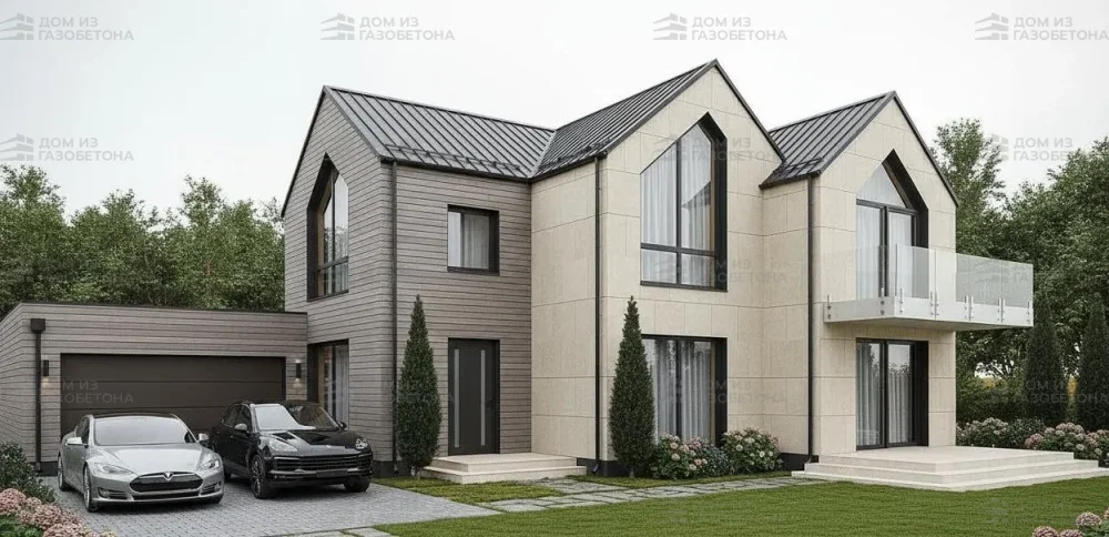 Проект Двухэтажный дом 14 на 15, 187 м2