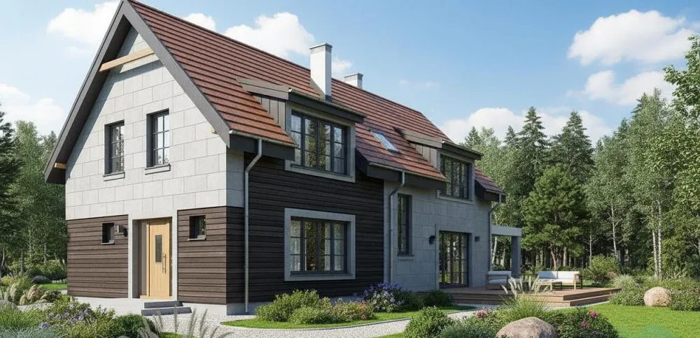 Проект Двухэтажный дом 22 на 9, 140 м2