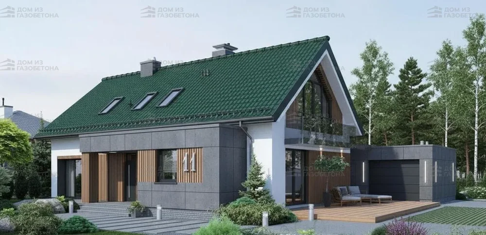 Проект Двухэтажный дом 15 на 10, 156 м2