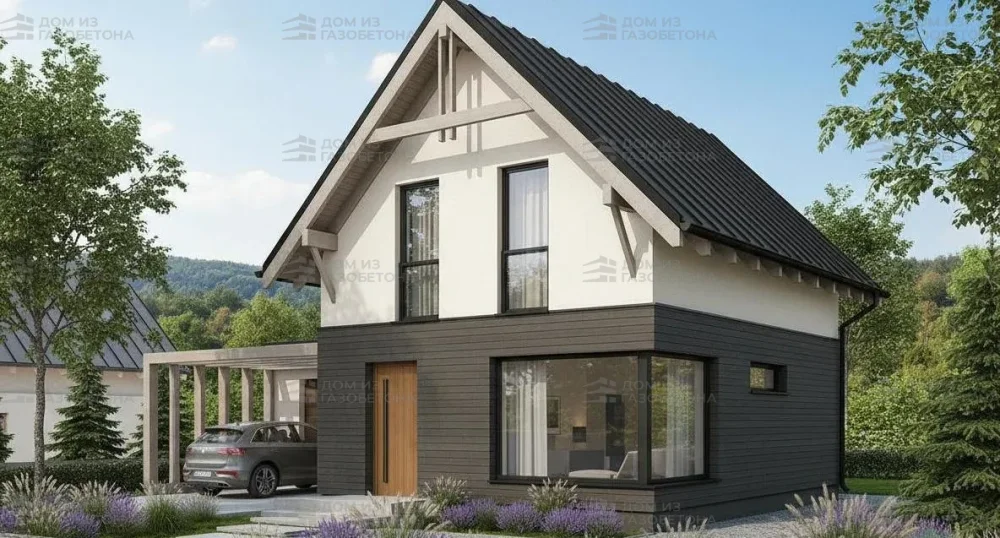 Проект Двухэтажный дом 11 на 13, 107 м2