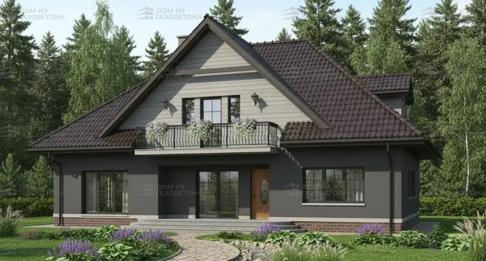 Проект Двухэтажный дом 15 на 12, 219 м2