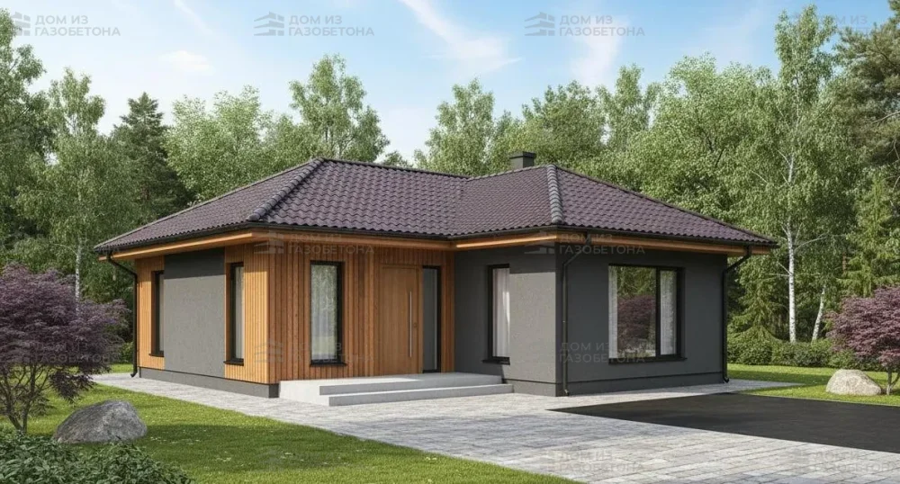 Проект Одноэтажный дом 14 на 11, 120 м2