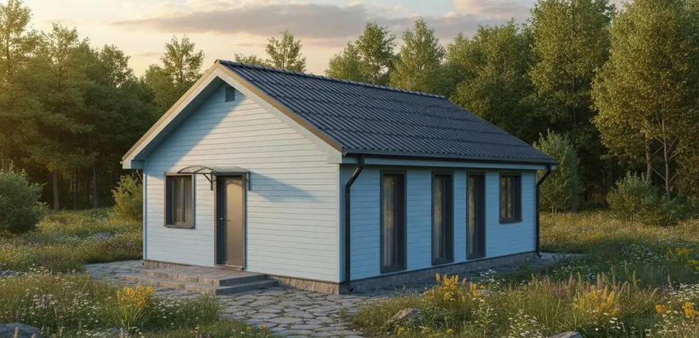 Проект Одноэтажный дом 9 на 7, 55 м2