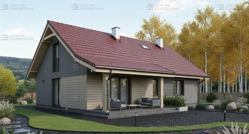 Проект Одноэтажный дом 14 на 11, 101 м2