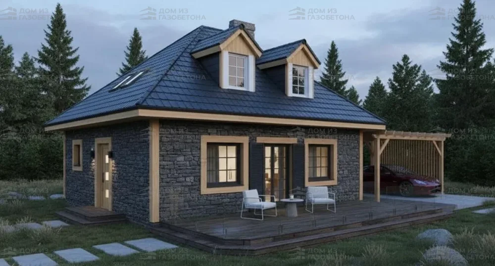 Проект Двухэтажный дом 10 на 10, 130 м2